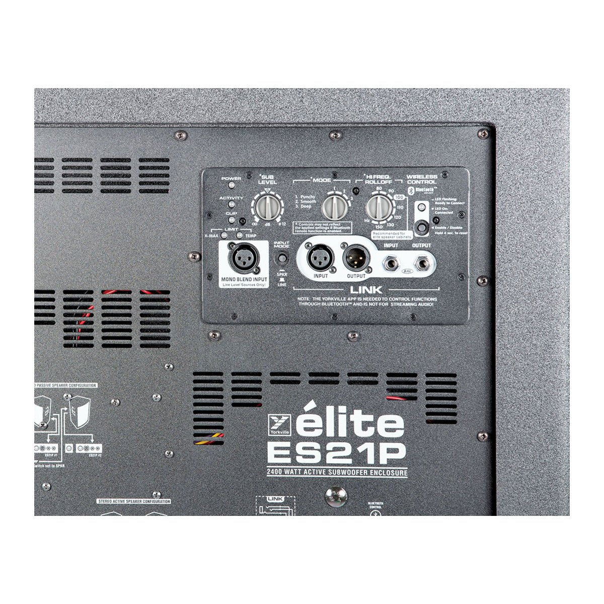 Yorkville Sound Elite Series ES21P 21" 2400W Powered Subwoofer with Bluetooth Control