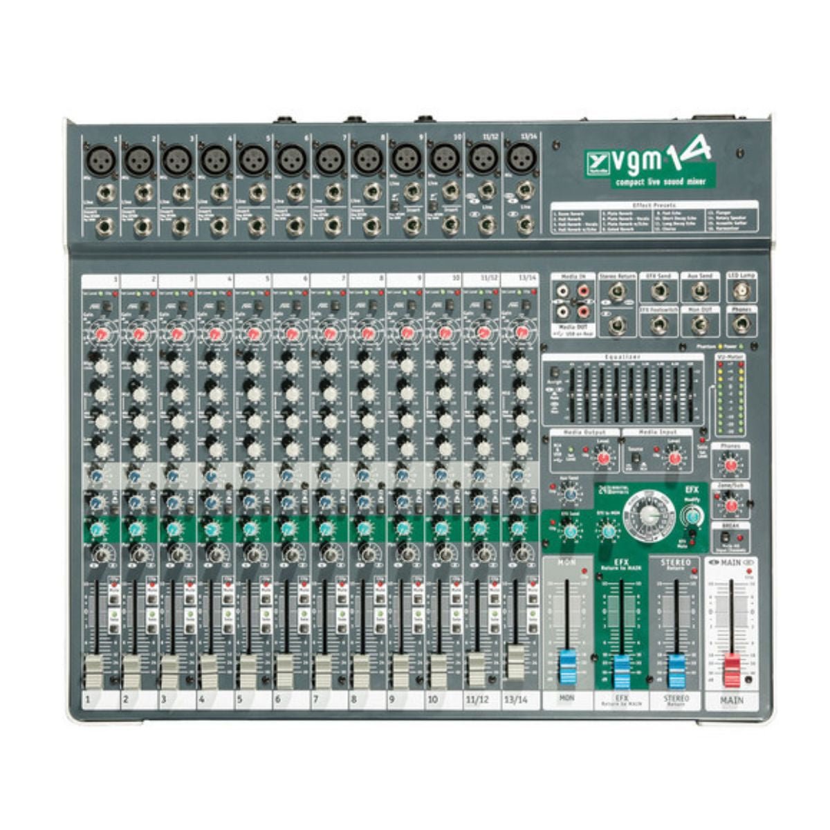 Yorkville Sound VGM14 Passive Compact Mixer with 10 Mono XLR & 1/4" Inputs and Global Phantom Power
