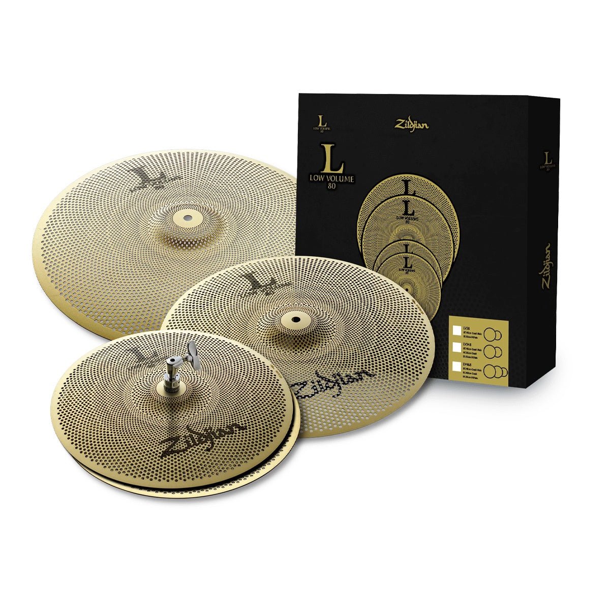 Zildjian L80 Low Volume Cymbal Set - 14/16/18 inch